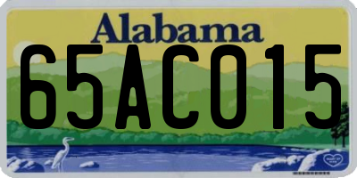 AL license plate 65AC015
