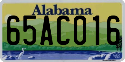 AL license plate 65AC016