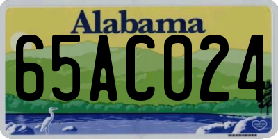 AL license plate 65AC024