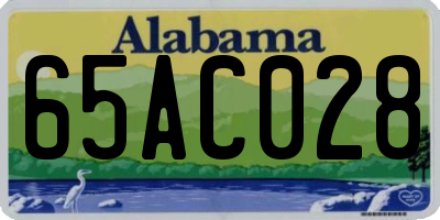AL license plate 65AC028