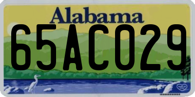 AL license plate 65AC029