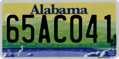 AL license plate 65AC041