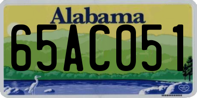 AL license plate 65AC051
