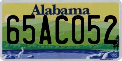 AL license plate 65AC052