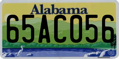 AL license plate 65AC056