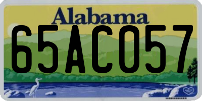 AL license plate 65AC057