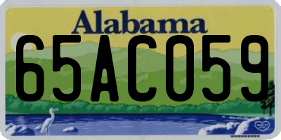 AL license plate 65AC059