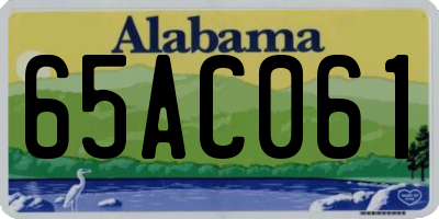 AL license plate 65AC061