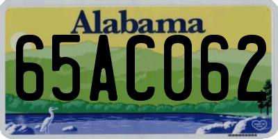 AL license plate 65AC062