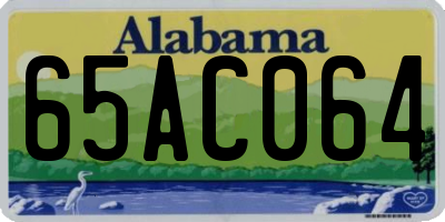 AL license plate 65AC064