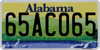 AL license plate 65AC065