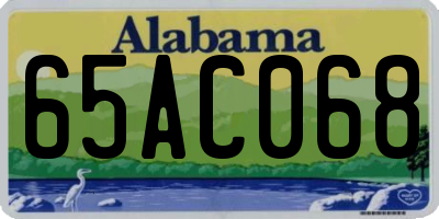 AL license plate 65AC068