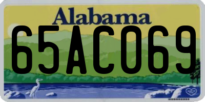 AL license plate 65AC069