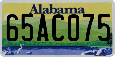 AL license plate 65AC075