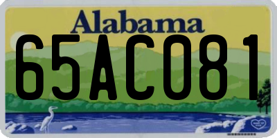 AL license plate 65AC081