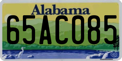AL license plate 65AC085