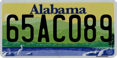 AL license plate 65AC089