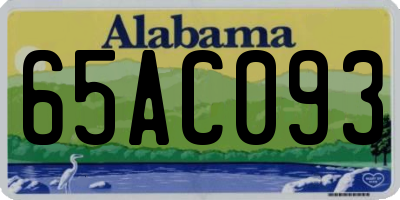 AL license plate 65AC093