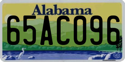 AL license plate 65AC096