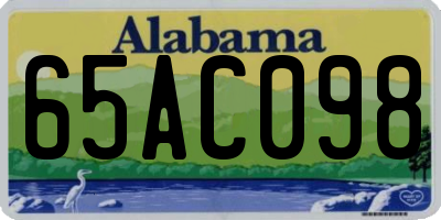 AL license plate 65AC098