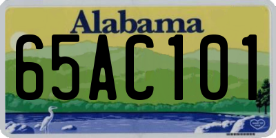 AL license plate 65AC101