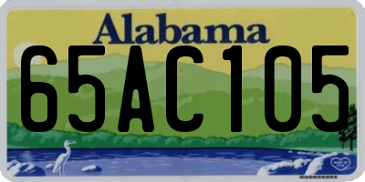 AL license plate 65AC105