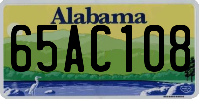 AL license plate 65AC108