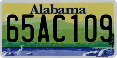 AL license plate 65AC109