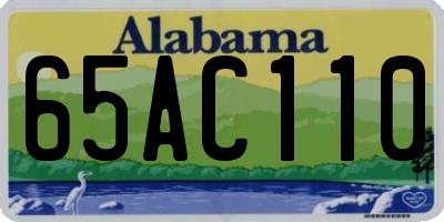 AL license plate 65AC110