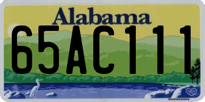AL license plate 65AC111