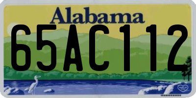 AL license plate 65AC112