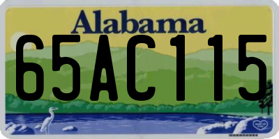 AL license plate 65AC115