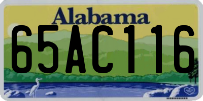 AL license plate 65AC116