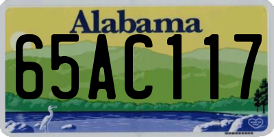 AL license plate 65AC117