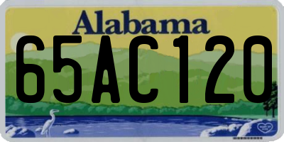 AL license plate 65AC120