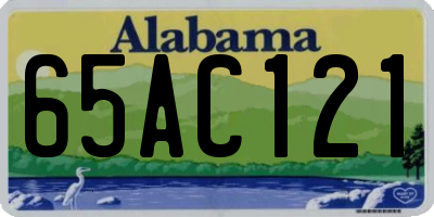 AL license plate 65AC121