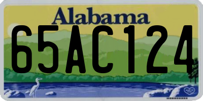 AL license plate 65AC124