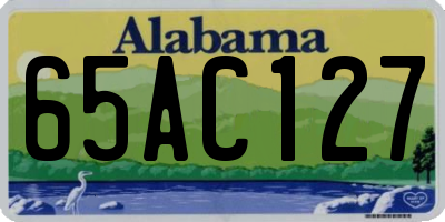AL license plate 65AC127