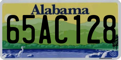 AL license plate 65AC128