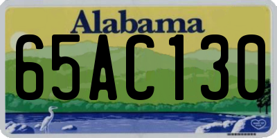 AL license plate 65AC130