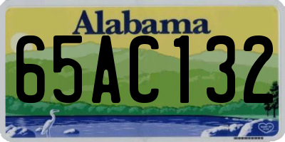 AL license plate 65AC132