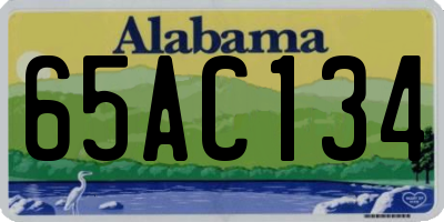 AL license plate 65AC134