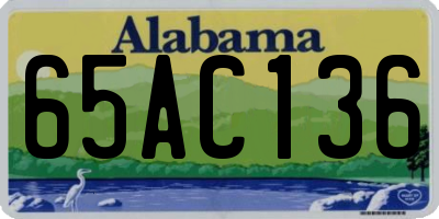 AL license plate 65AC136