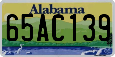 AL license plate 65AC139