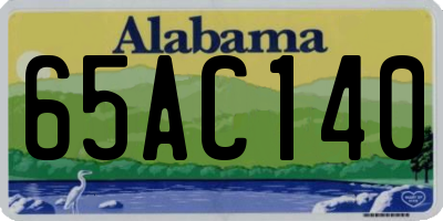 AL license plate 65AC140