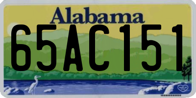 AL license plate 65AC151