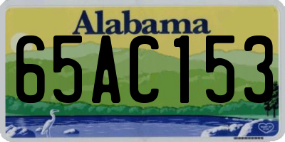 AL license plate 65AC153