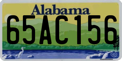 AL license plate 65AC156
