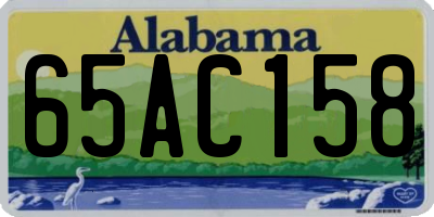 AL license plate 65AC158