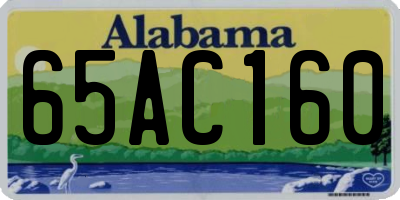 AL license plate 65AC160